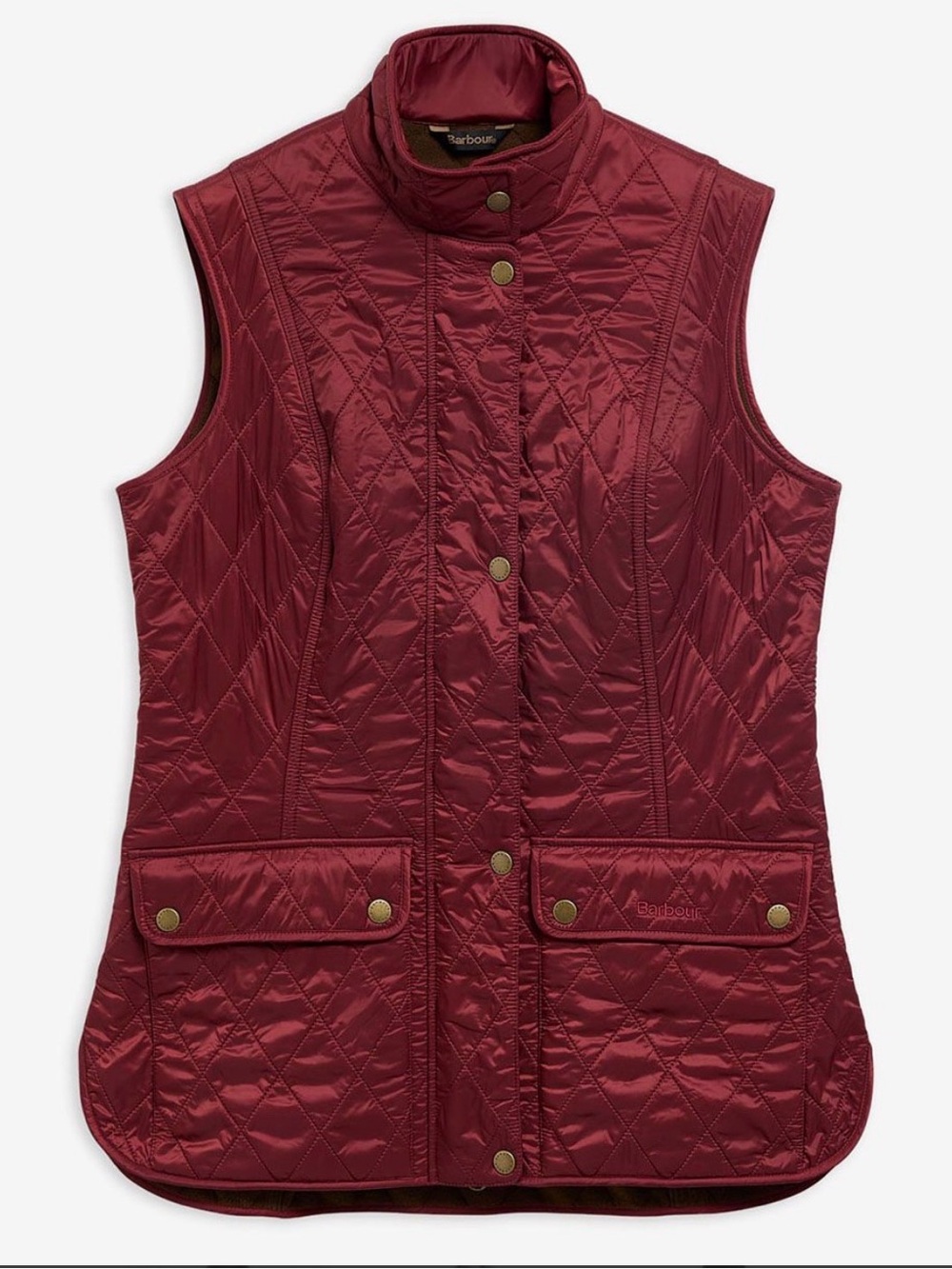 Barbour Quilted Vest  SZ 4 SMALL Burgundy OTTERBURN GILLET COAT JACKET PUFFER